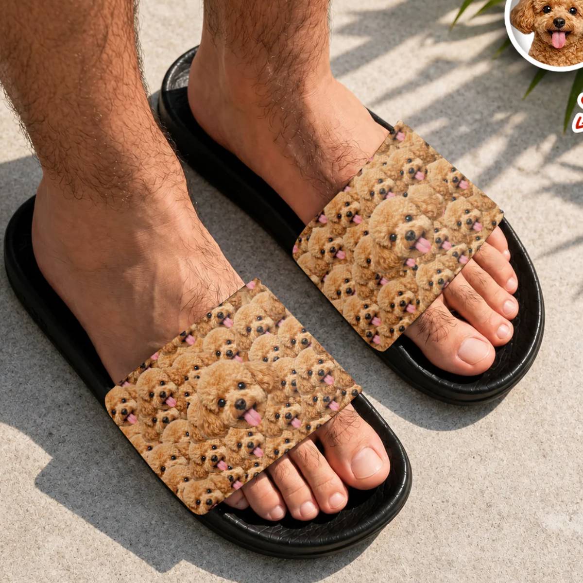 Custom Funny Pet Face Slide Sandals - Gift For Dog Cat Lovers HO82 902582 - Image 6
