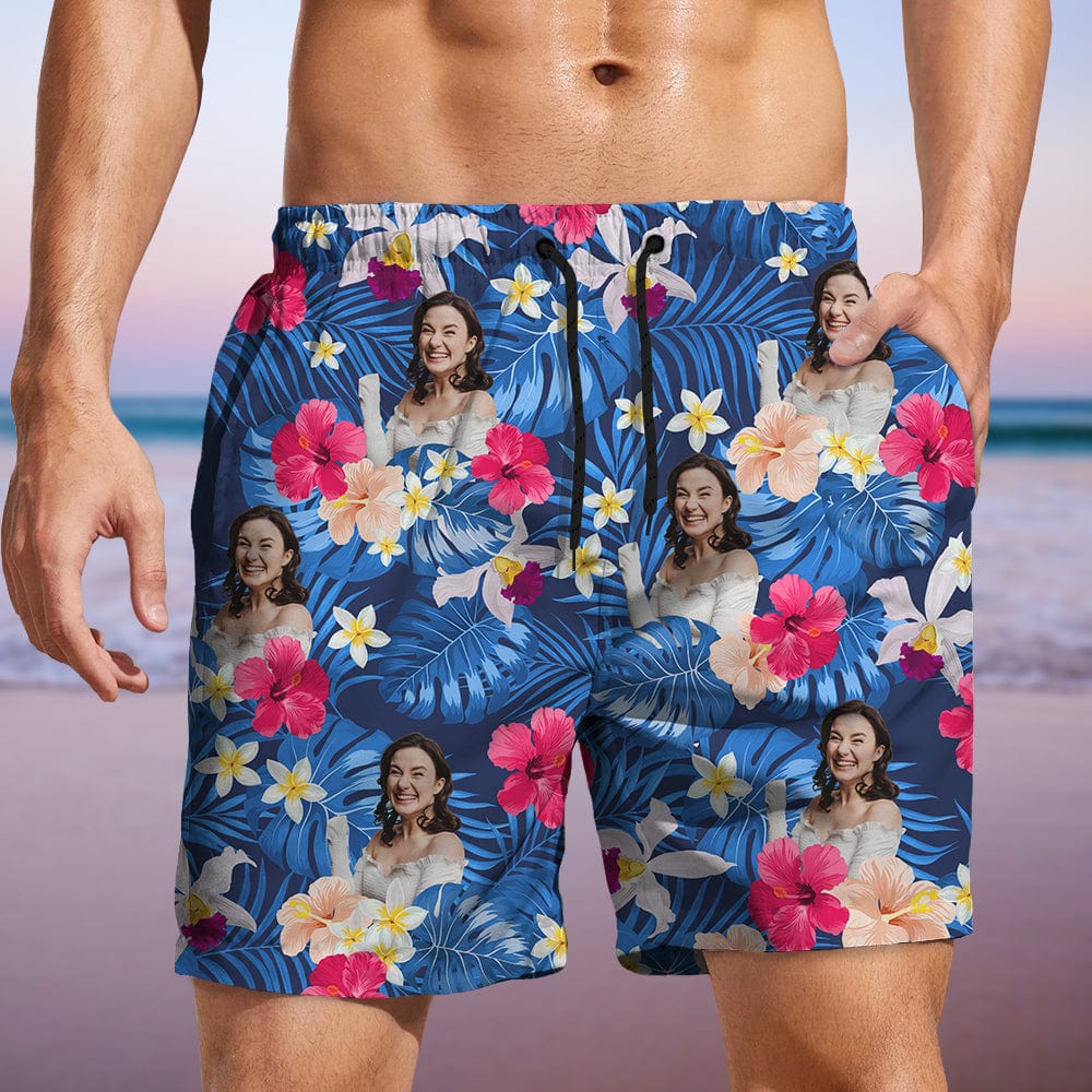 Custom Human Photo Summer Tropical Beach Short For Men N304 890456 - Image 2