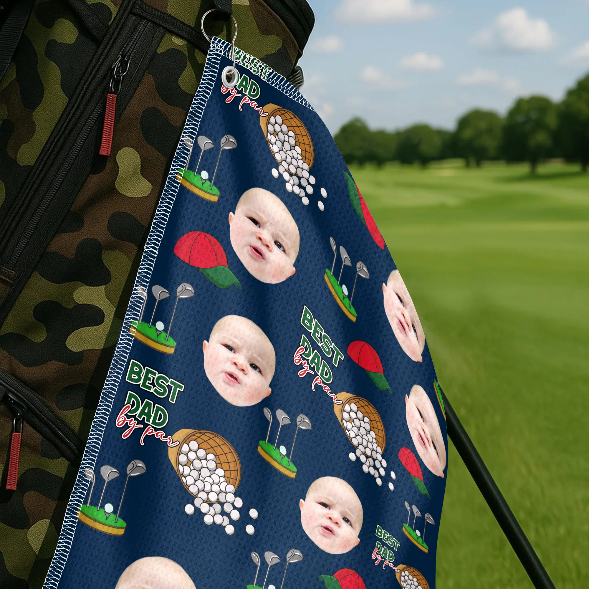 Custom Kid Photo Golf Towel Gift For Dad, Golf Lovers HO82 894176 - Image 4