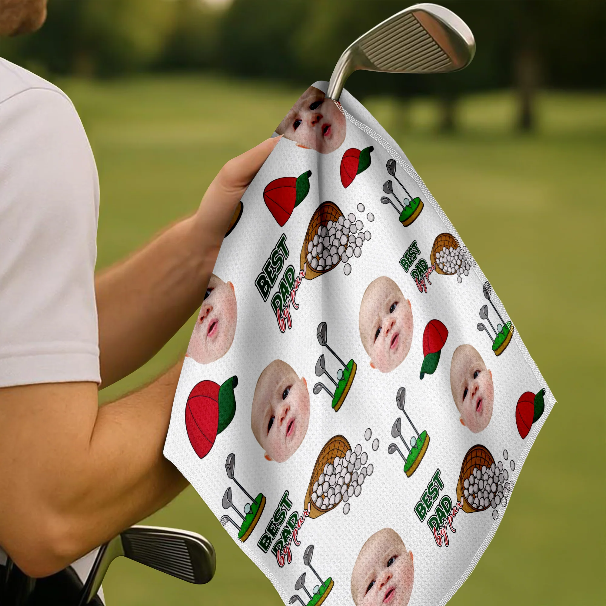 Custom Kid Photo Golf Towel Gift For Dad, Golf Lovers HO82 894176 - Image 5