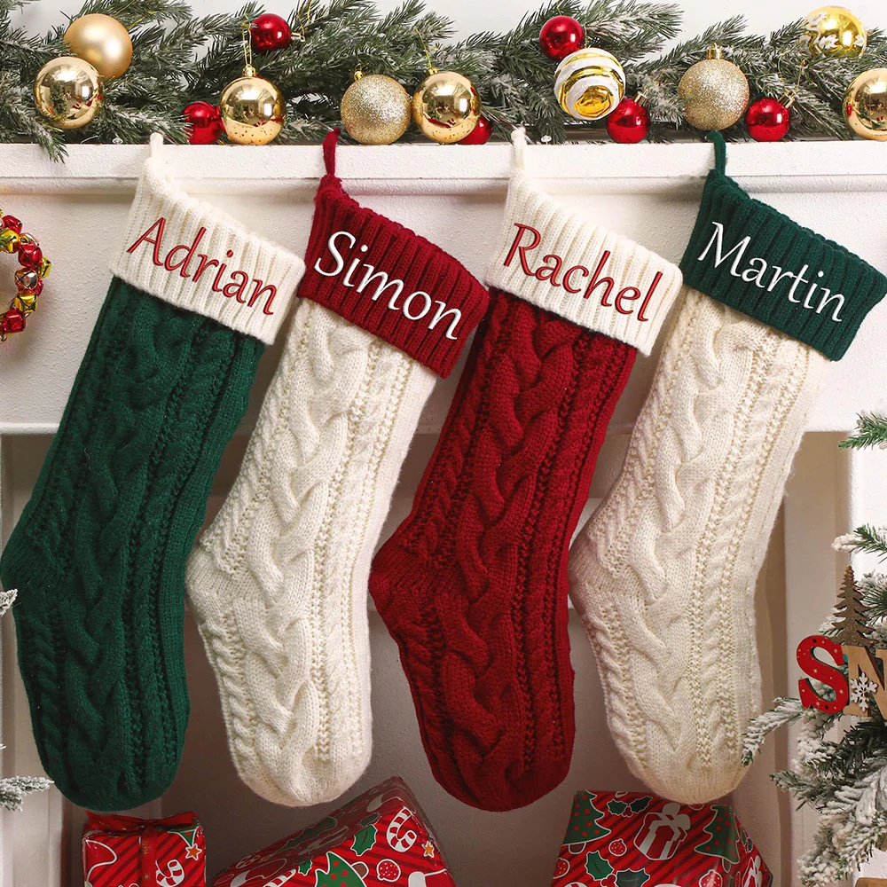 Custom Name Christmas Embroidered Christmas Stocking HO82 900454 - Image 3