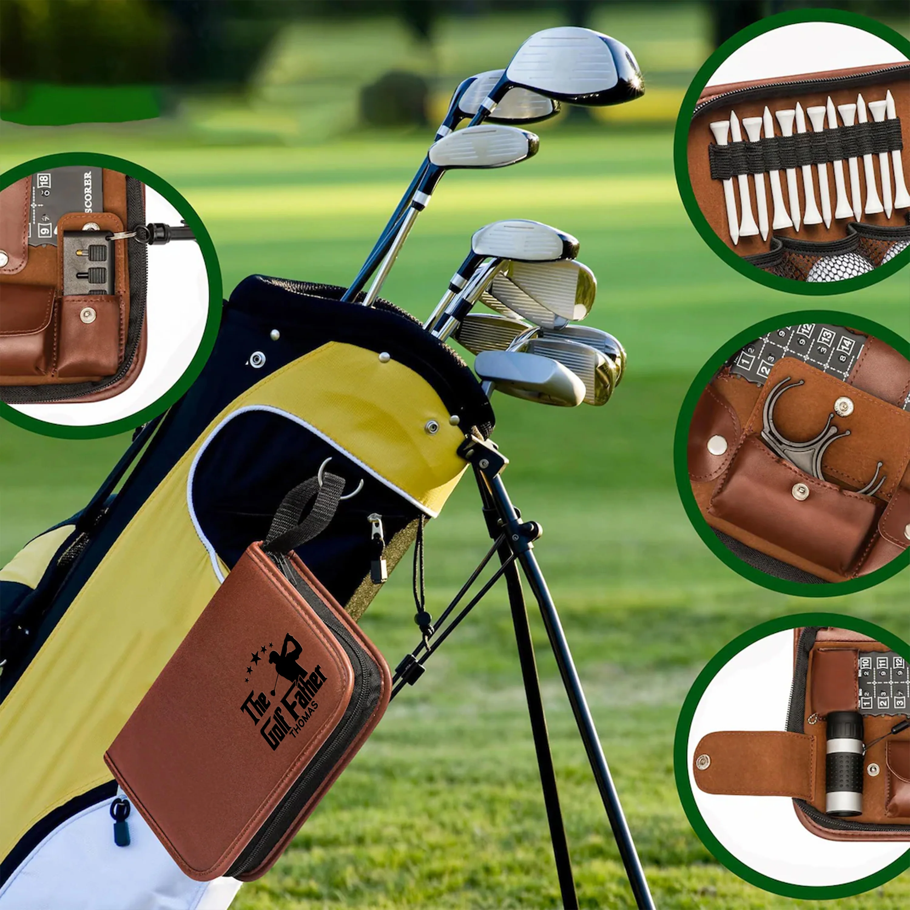 Custom Name The Golf Father Golf Gift Set, Unique Golf Enthusiast Gift, Golfers and Coaches Gift HO82 900804 - Image 5