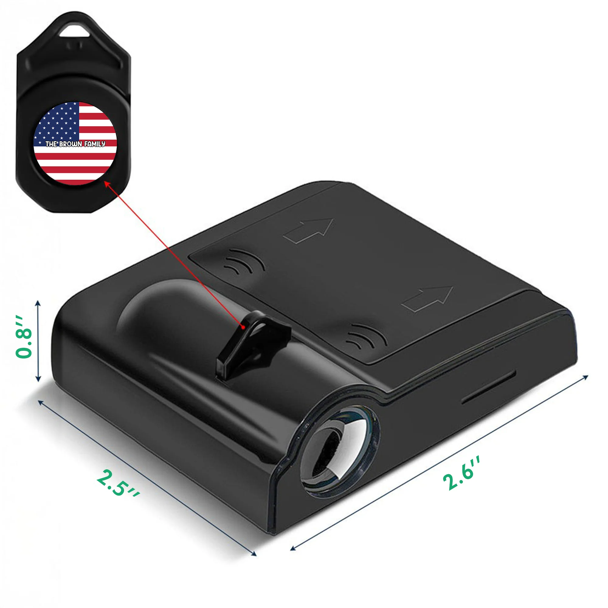 Custom National Flags With Family Name Welcome Car Door Projector Light HO82 894350 - Image 6