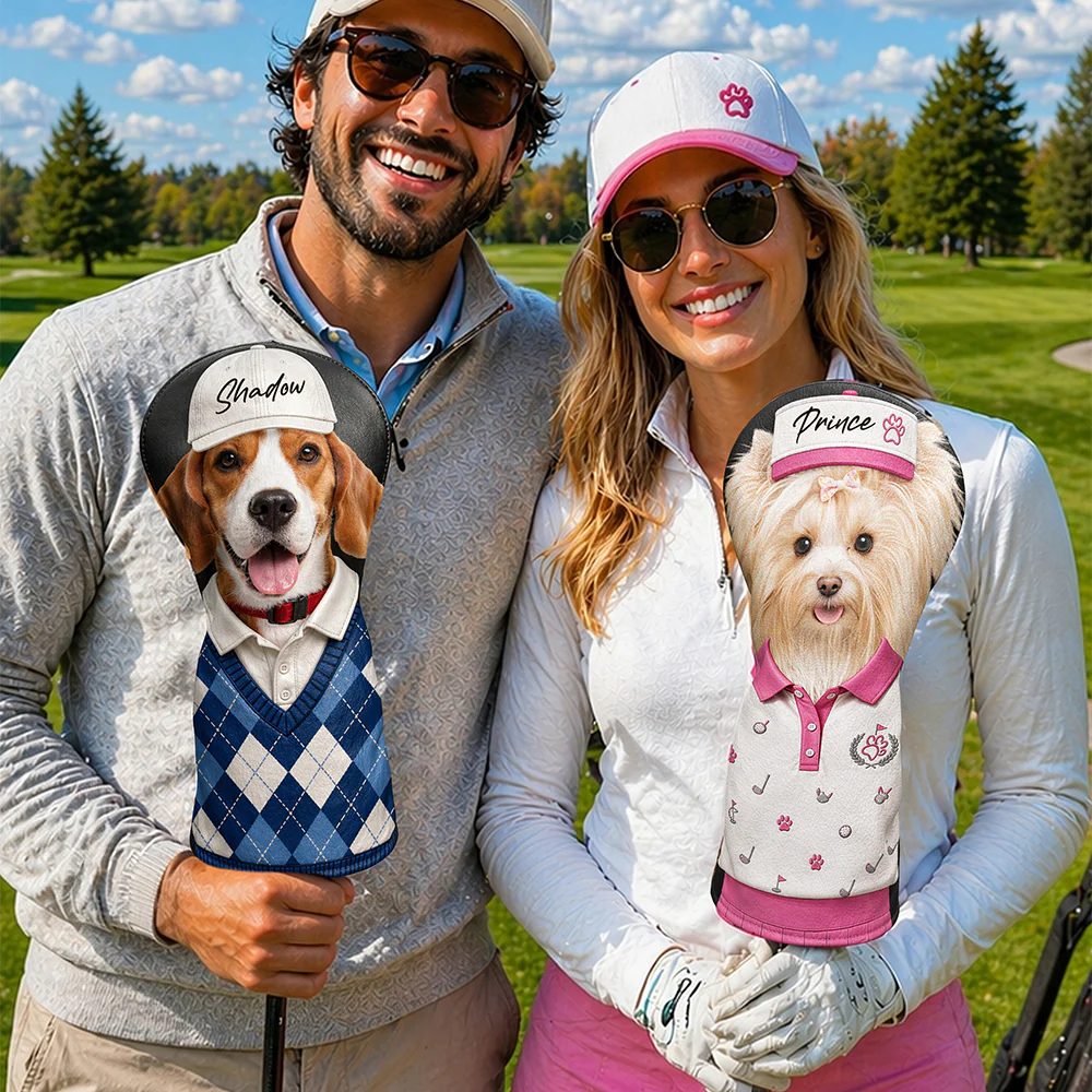 Custom Pet Photo Golf Head Cover, Golf Club Cover - Gift For Dog Cat Dad Mom, Golf Lovers HO82 902200 - Image 3