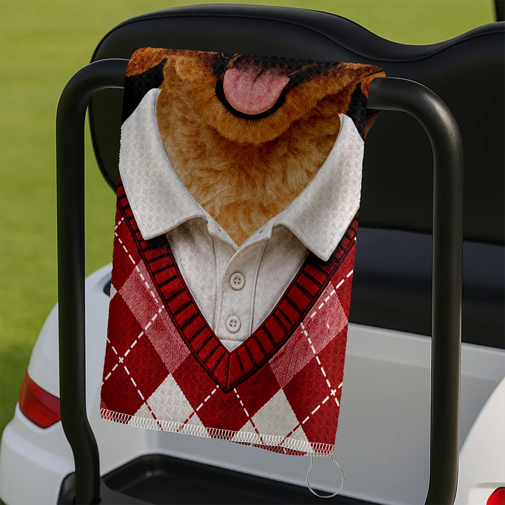 Custom Pet Photo Golf Towel - Gift For Dog Cat Dad Mom, Golf Lovers HO82 902364 - Image 4