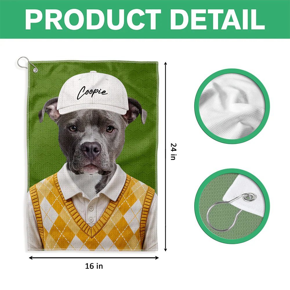 Custom Pet Photo Golf Towel - Gift For Dog Cat Dad Mom, Golf Lovers HO82 902364 - Image 7