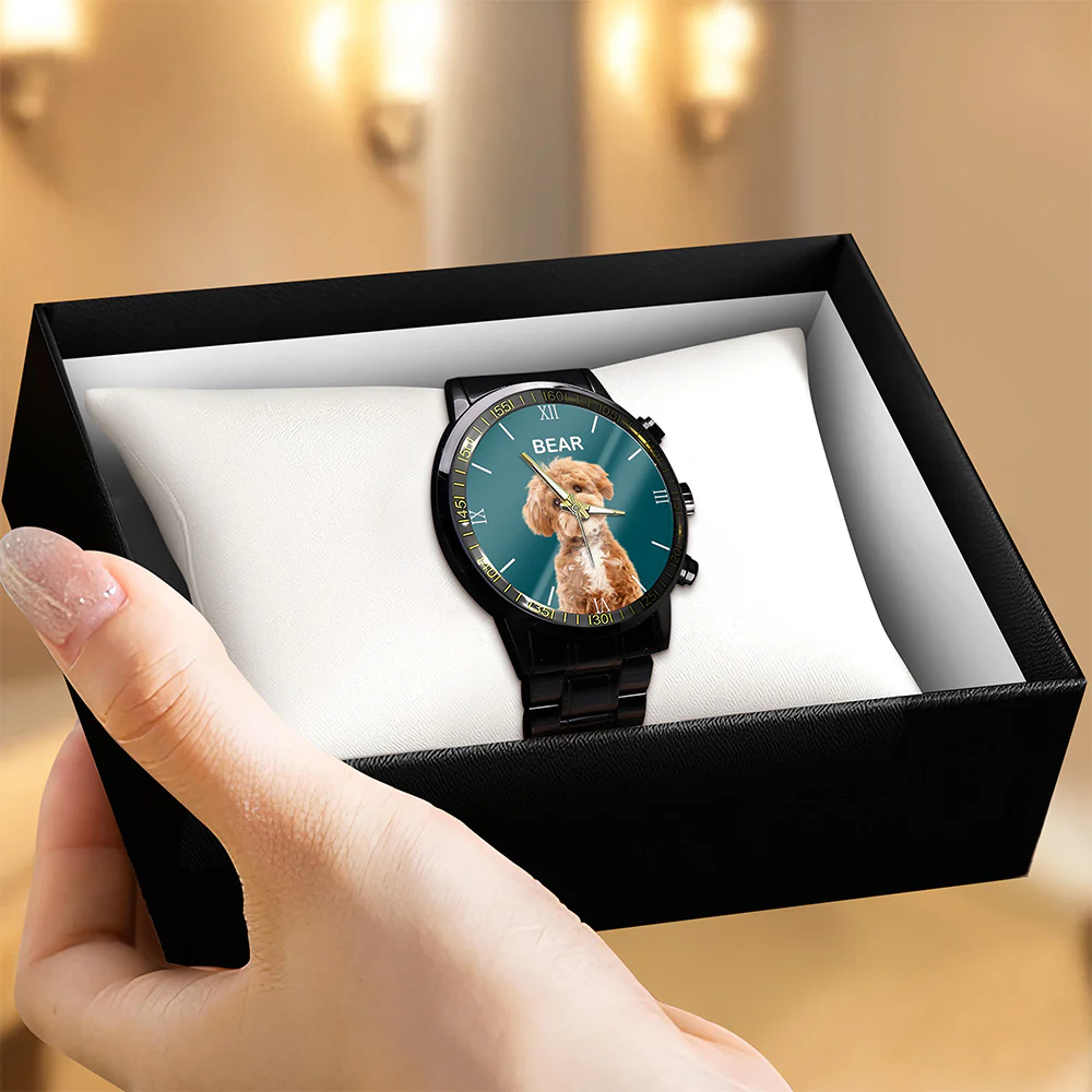 Custom Pet Photo Men's Watch Gift For Dog Cat Lovers HO82 894146 - Image 3