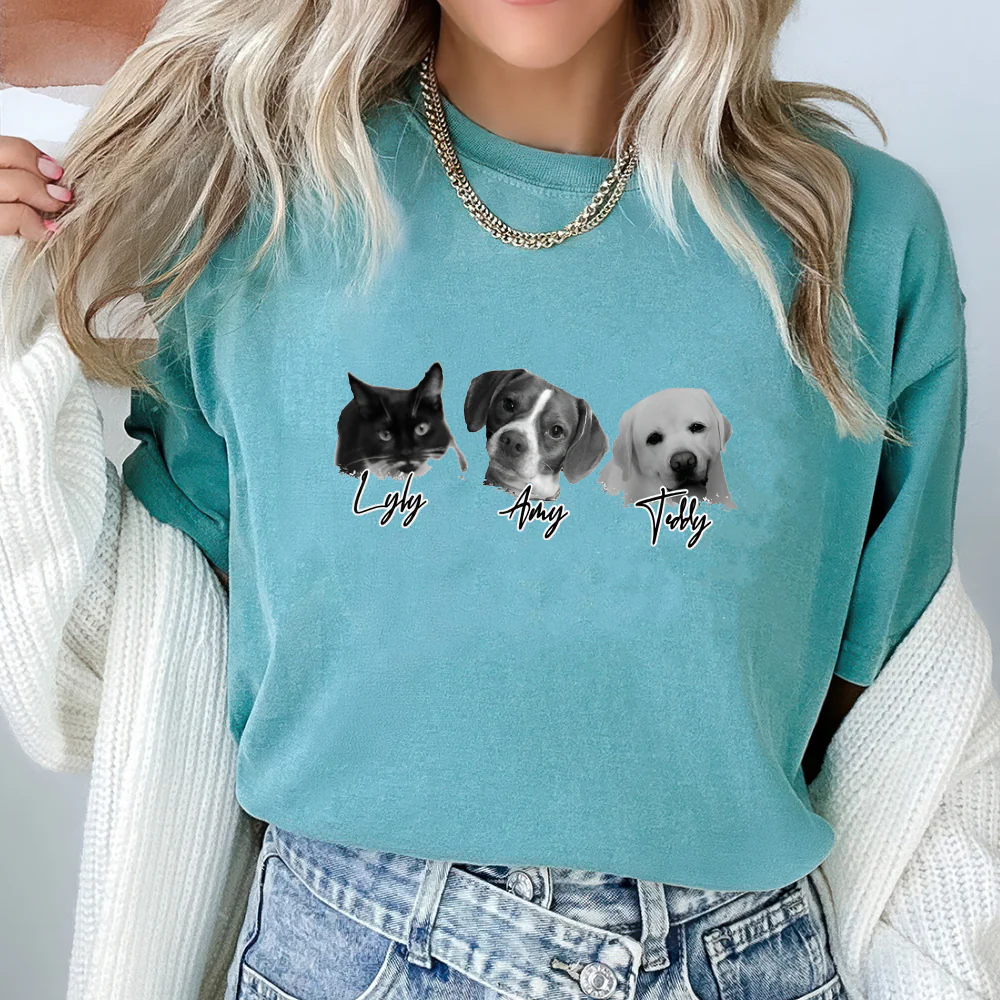 Custom Pet Portrait Dog Comfort Shirt HO82 894886 - Image 2