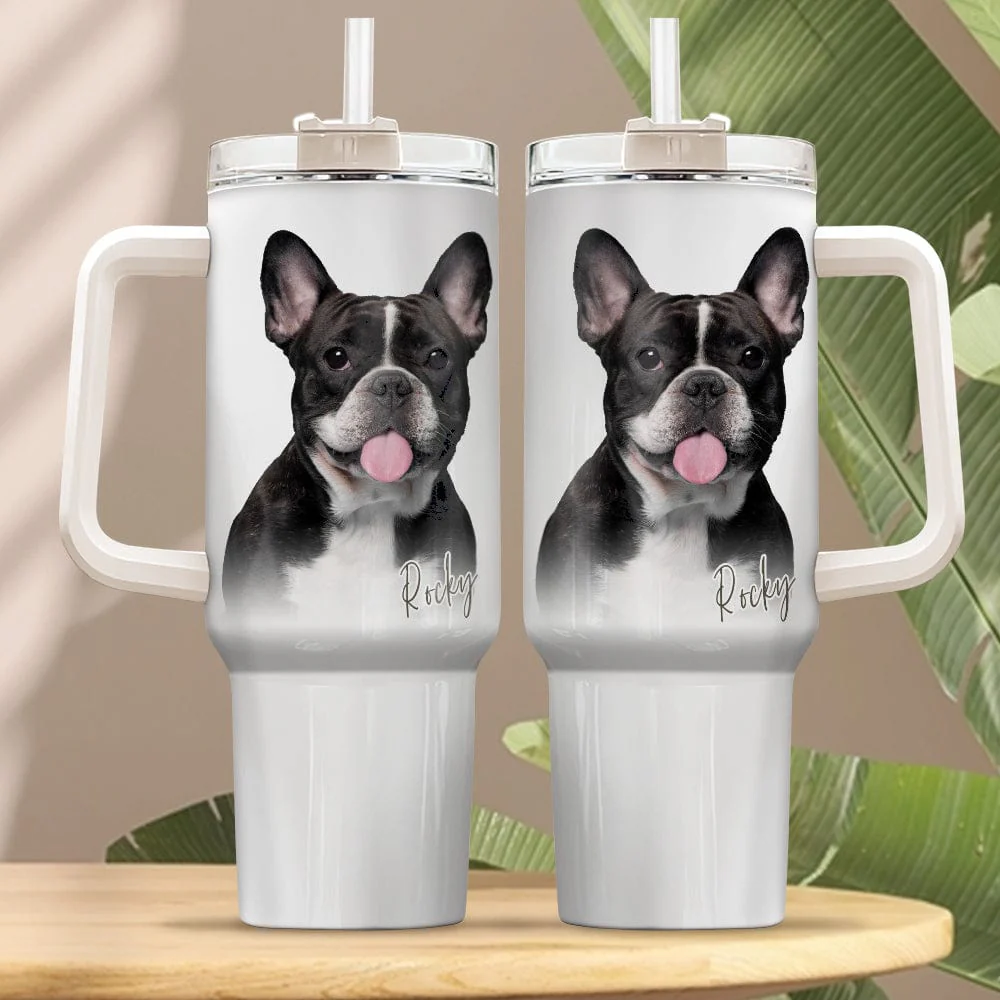 Custom Pet Portrait Photo Dog Tumbler 40oz TA29 890340 - Image 2