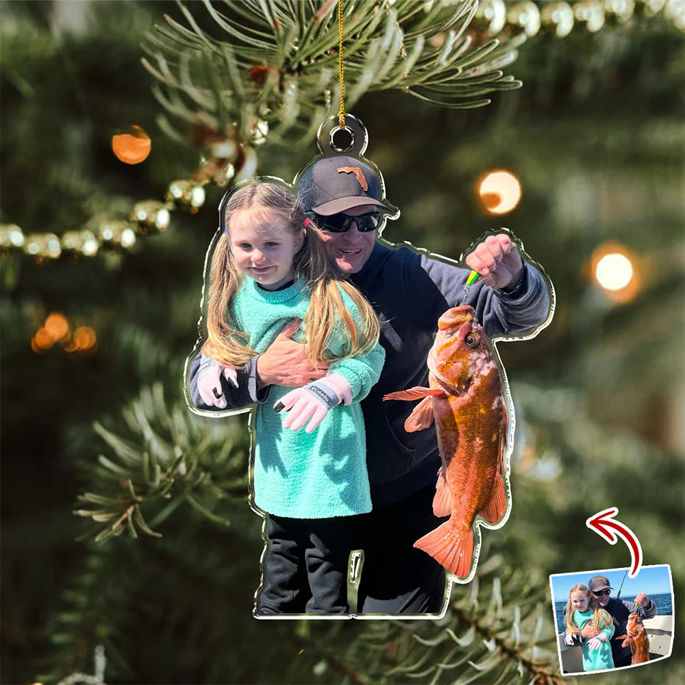 Custom Photo A Man Addicted To Fishing Acrylic Ornament Gift For Fishing Lovers HO82 894742 - Image 9