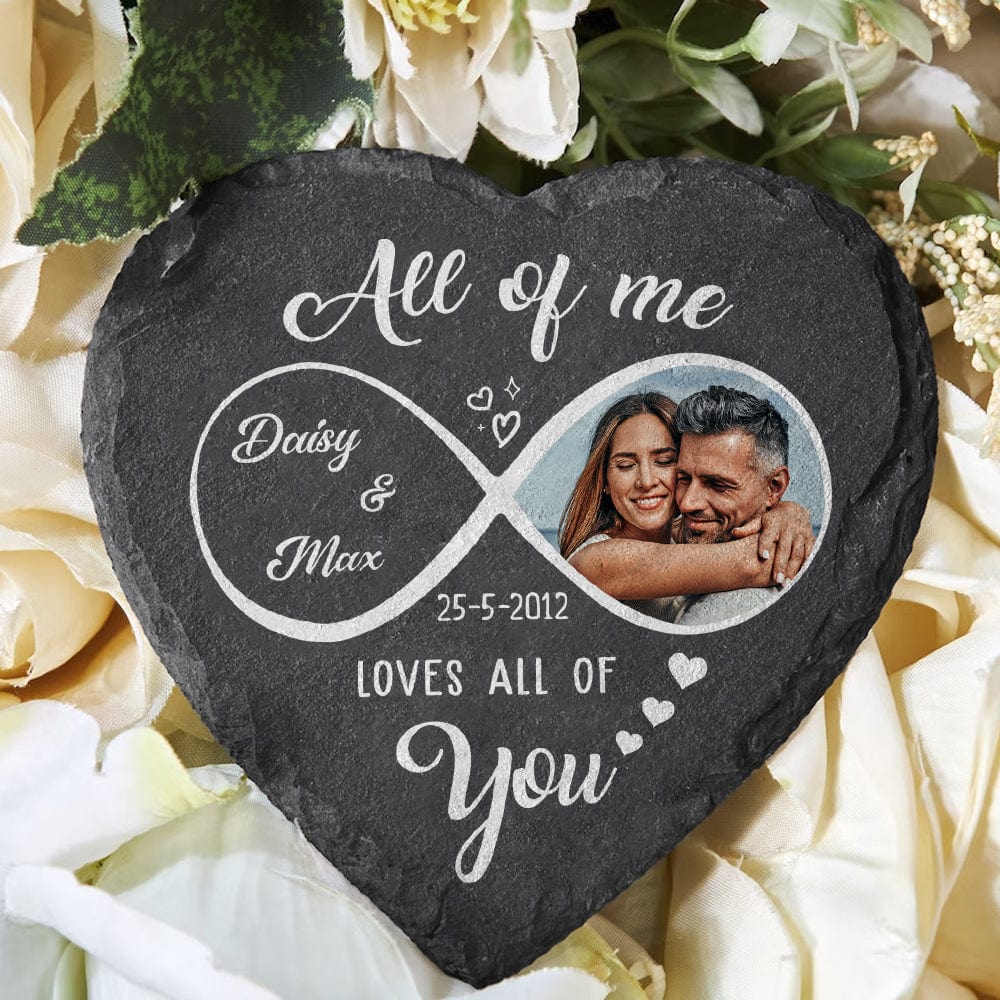 Custom Photo All Of Me Loves All Of You Couple Heart Shaped Stone With Stand TA29 889516 - Image 4