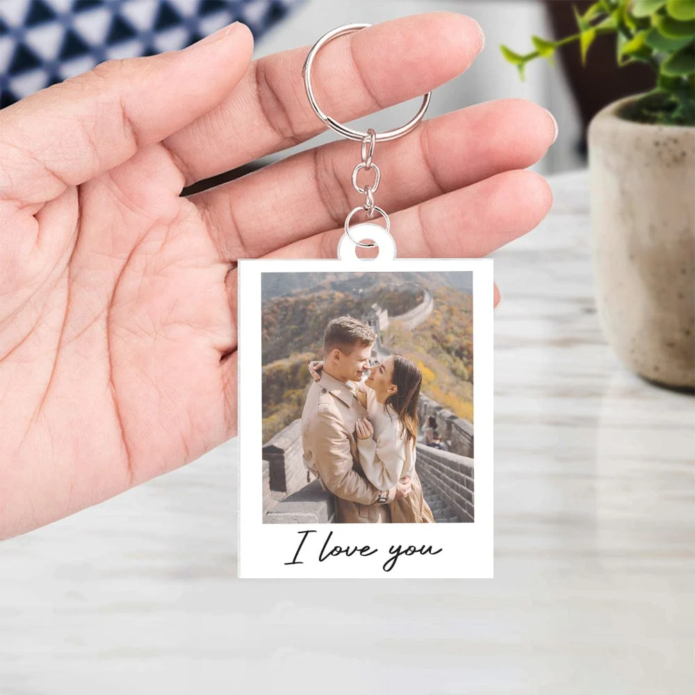 Custom Photo And Love Message For Valentine's Day Acrylic Keychain T286 889976 - Image 2