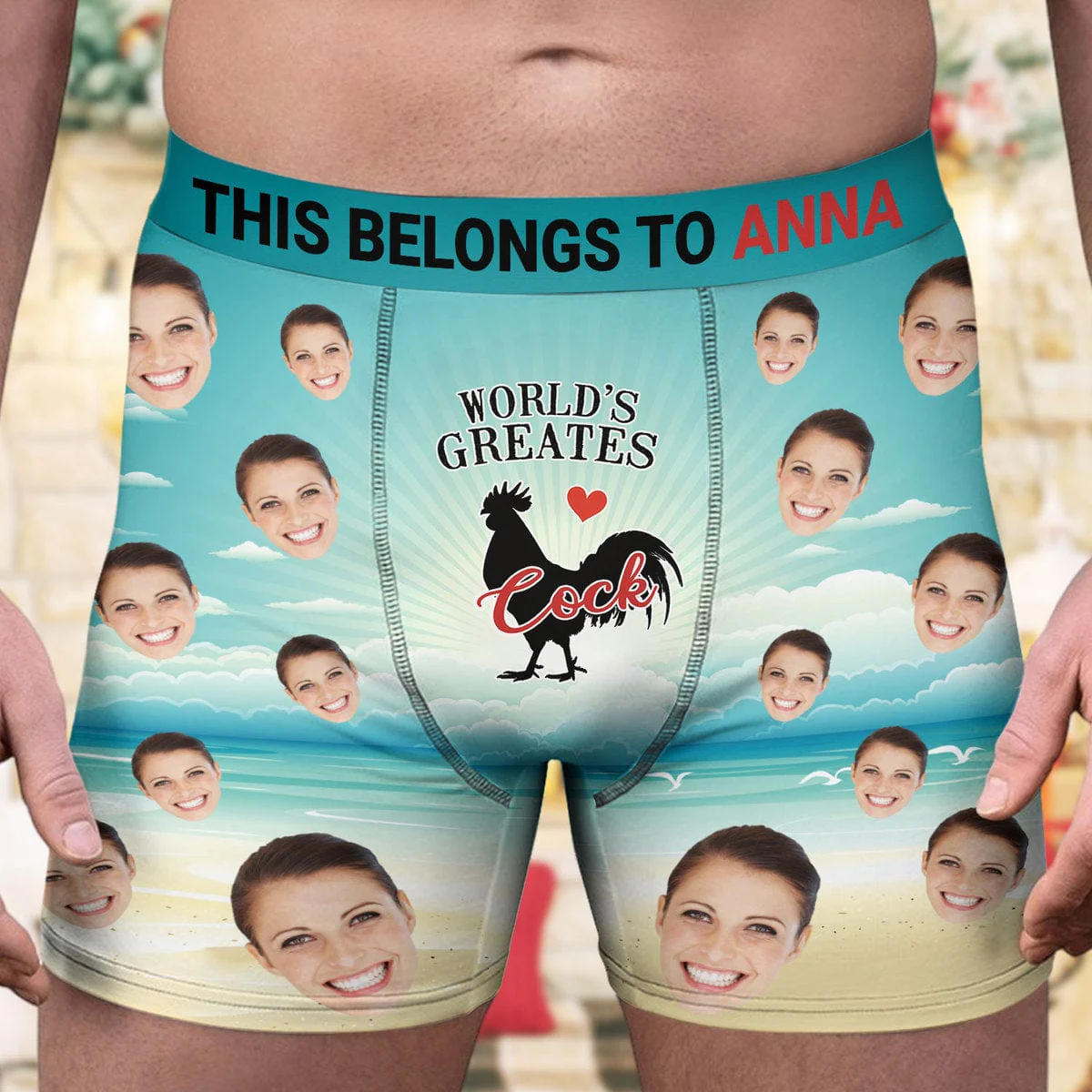 Custom Photo World's Greatest Cock This Belongs To Funny Men's Boxer Briefs TA29 889988 - Image 3