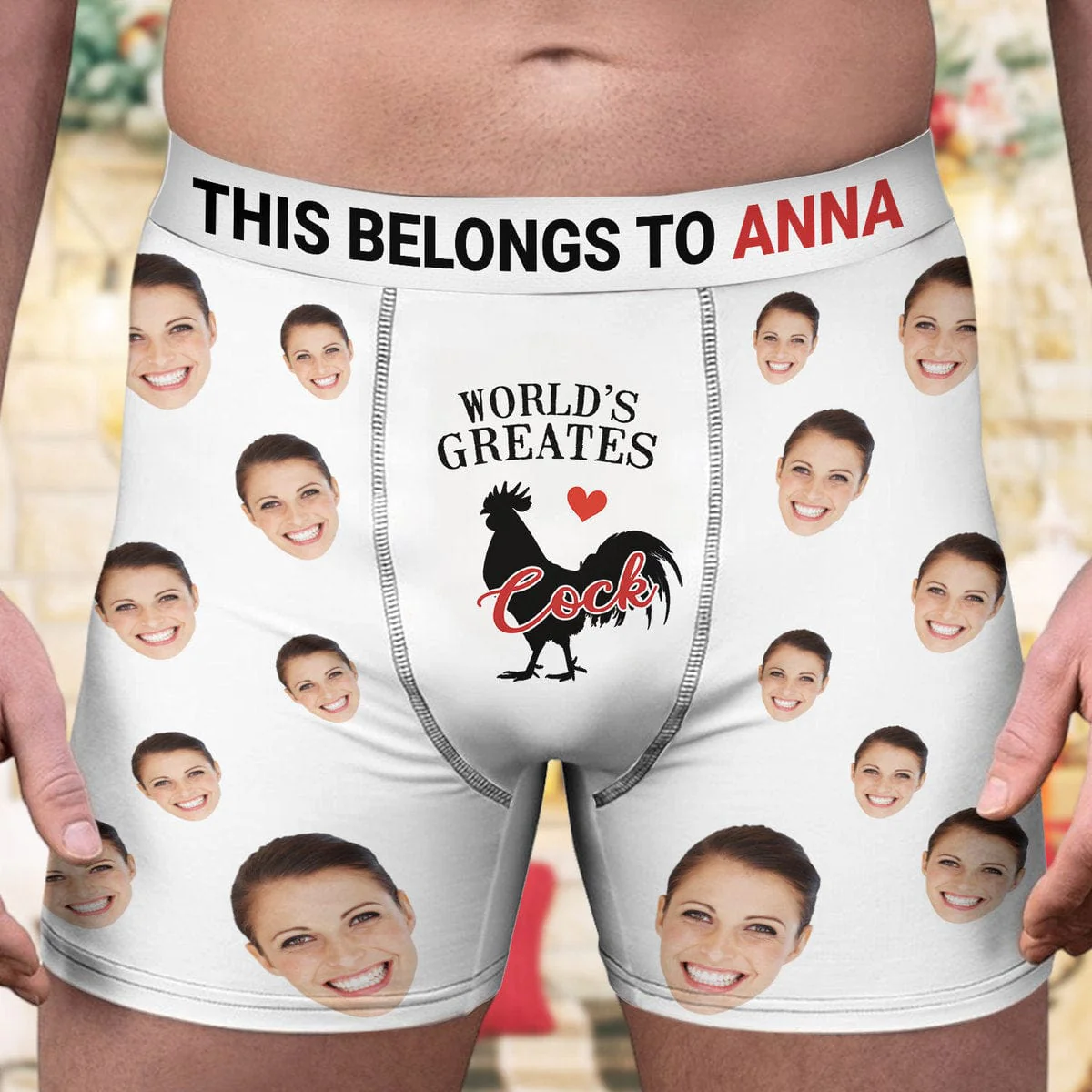 Custom Photo World's Greatest Cock This Belongs To Funny Men's Boxer Briefs TA29 889988 - Image 4