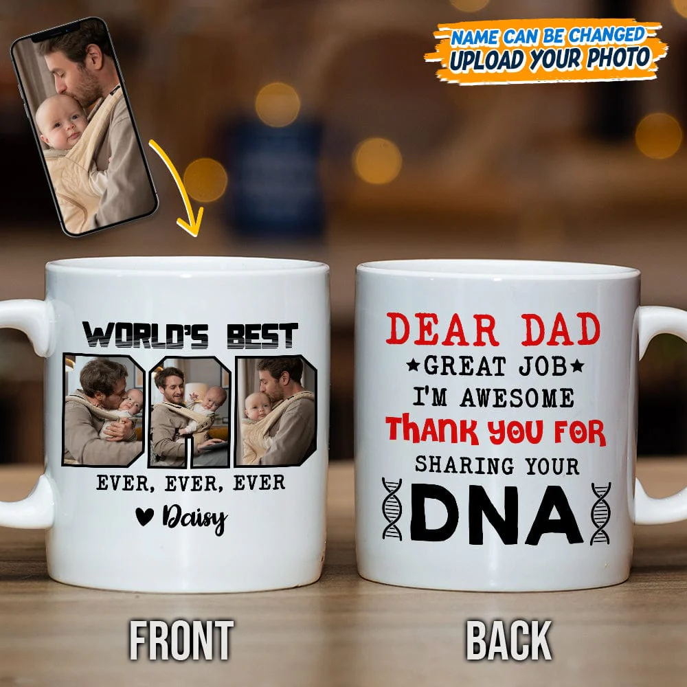 Custom Photo Best Dad Ever Ever Ever Mug NHS87 889122