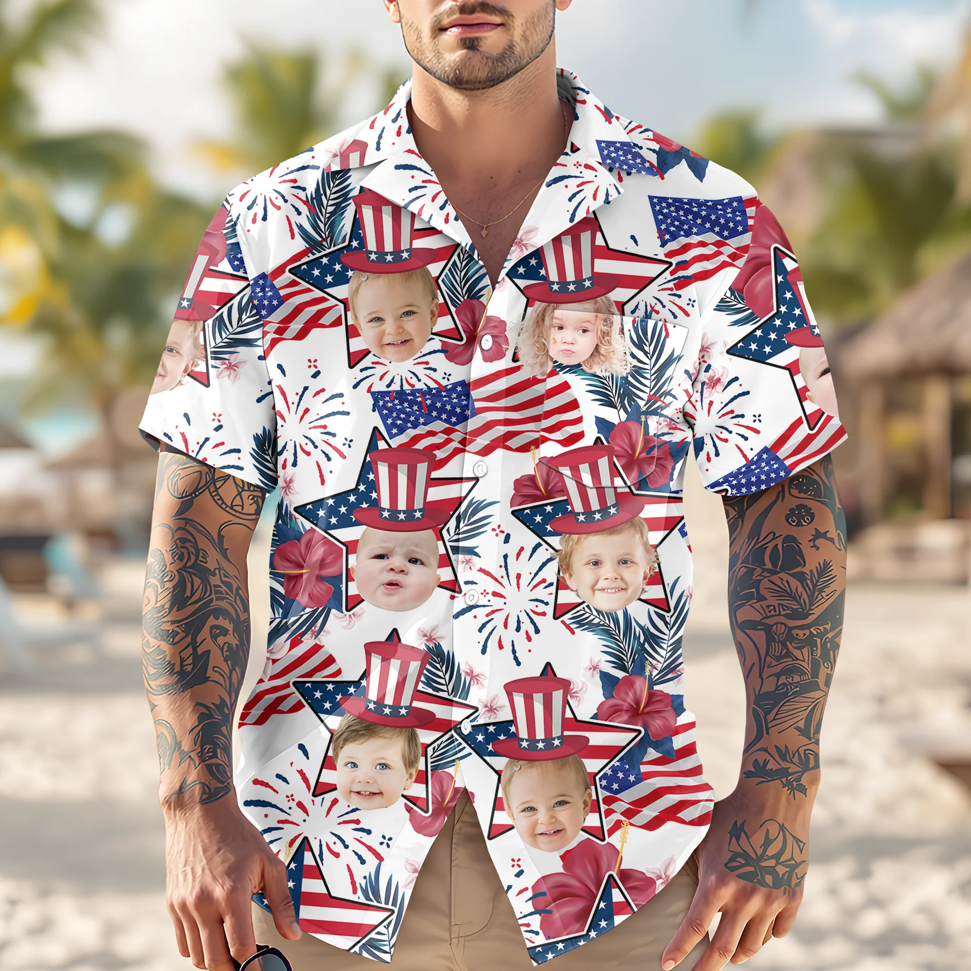 Custom Photo Best Dad Ever Hawaii Shirt Gift For Dad, Father's Day HO82 893788 - Image 3