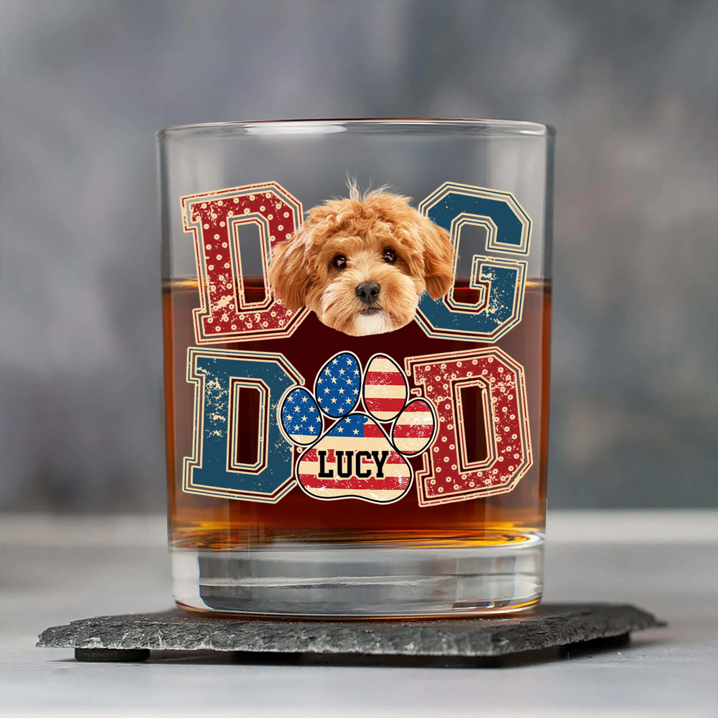 Custom Photo Best Dog Dad, Best Scooper Whiskey Glass Gift For Father's Day, Dog Lovers HO82 894032 - Image 8