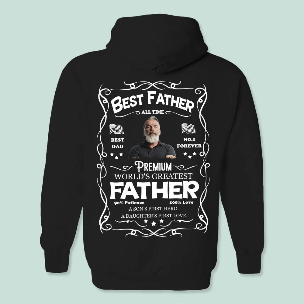 Custom Photo Best Father All Time Shirt N304 889078 - Image 2