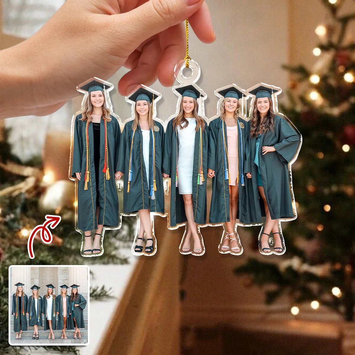 Custom Photo Bestie Acrylic Ornament Gift For Graduate HO82 900648 - Image 3