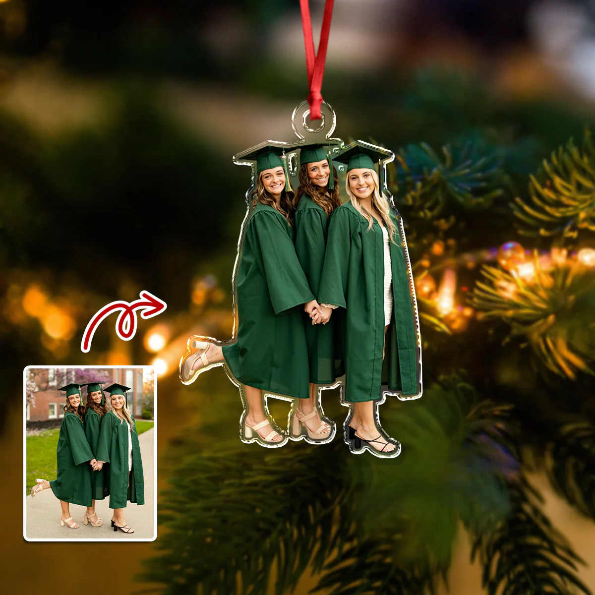 Custom Photo Bestie Acrylic Ornament Gift For Graduate HO82 900648 - Image 4
