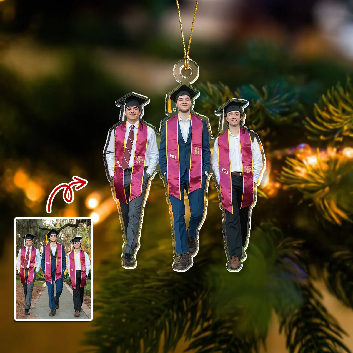 Custom Photo Bestie Acrylic Ornament Gift For Graduate HO82 900648 - Image 5