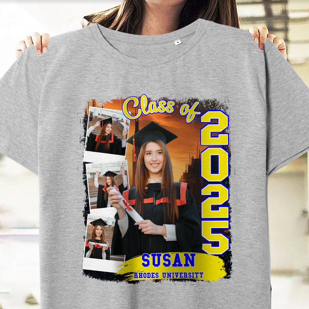 Custom Photo Build Your Own 2024, 2025 Graduation Bright Shirt N304 890102 - Image 4