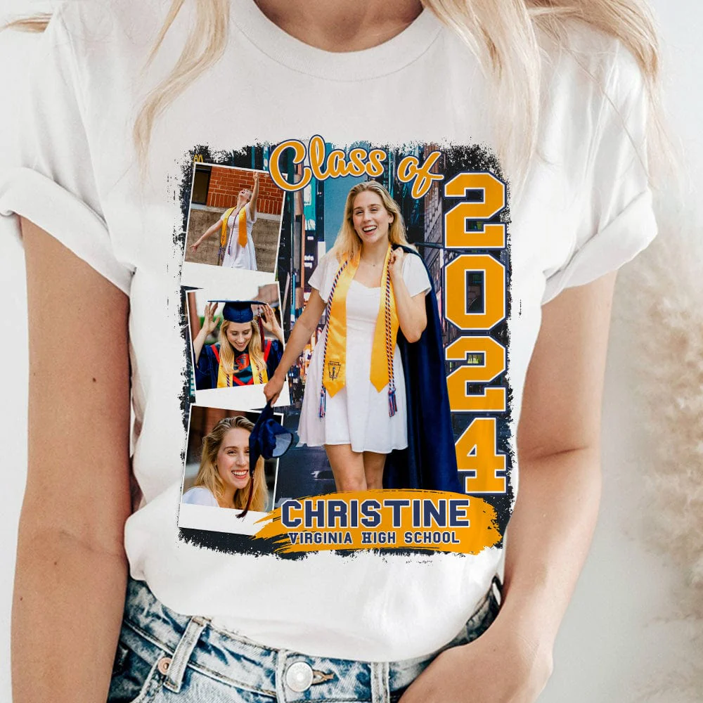 Custom Photo Build Your Own 2025 Graduation Bright Shirt N304 890092 - Image 11
