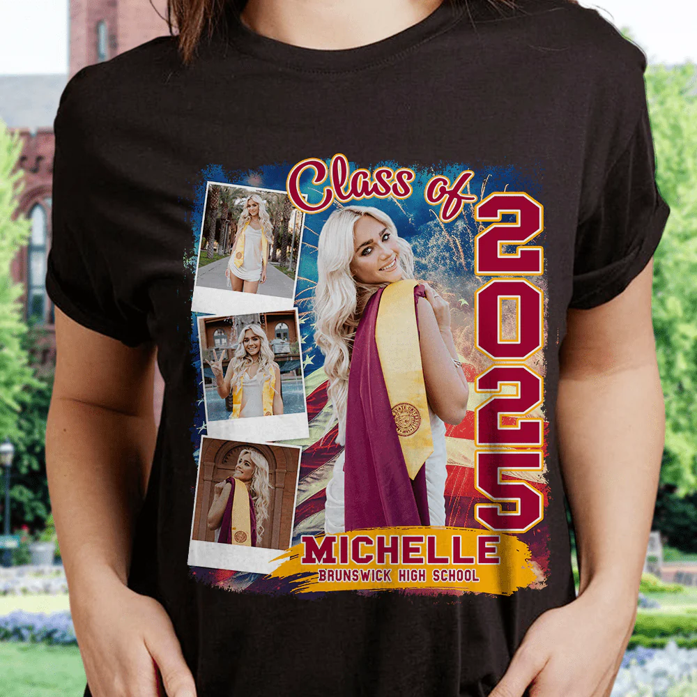 Custom Photo Build Your Own 2025 Graduation Dark Shirt N304 890096