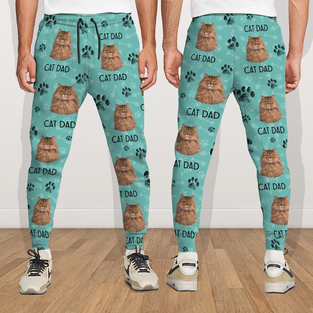 Custom Photo Cat Dad Cat Mom For Men and Women Sweatpants N304 889804 - Image 5