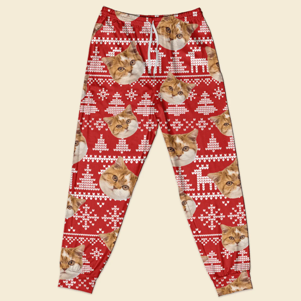Custom Photo Christmas Matching Cat Sleepwear N304 889856 - Image 7