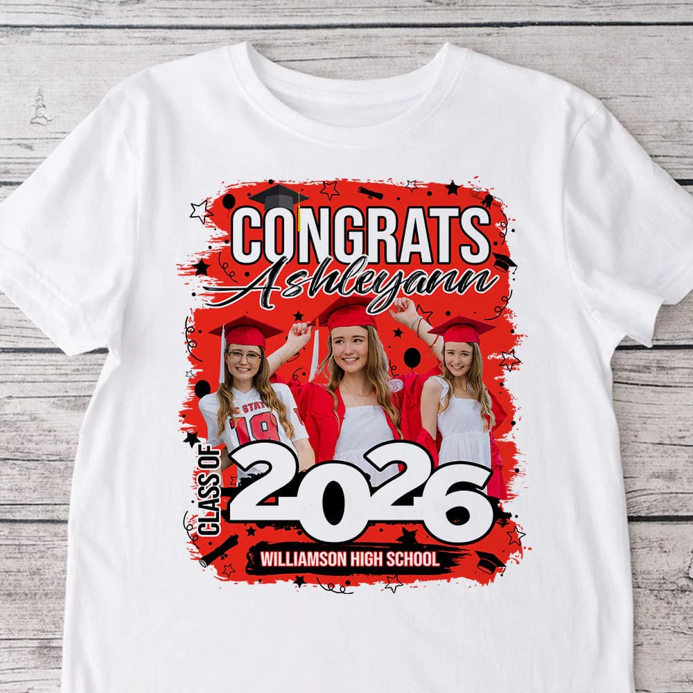 Custom Photo Class Of 2025 Congrats Graduation Bright Shirt TA29 890118 - Image 12