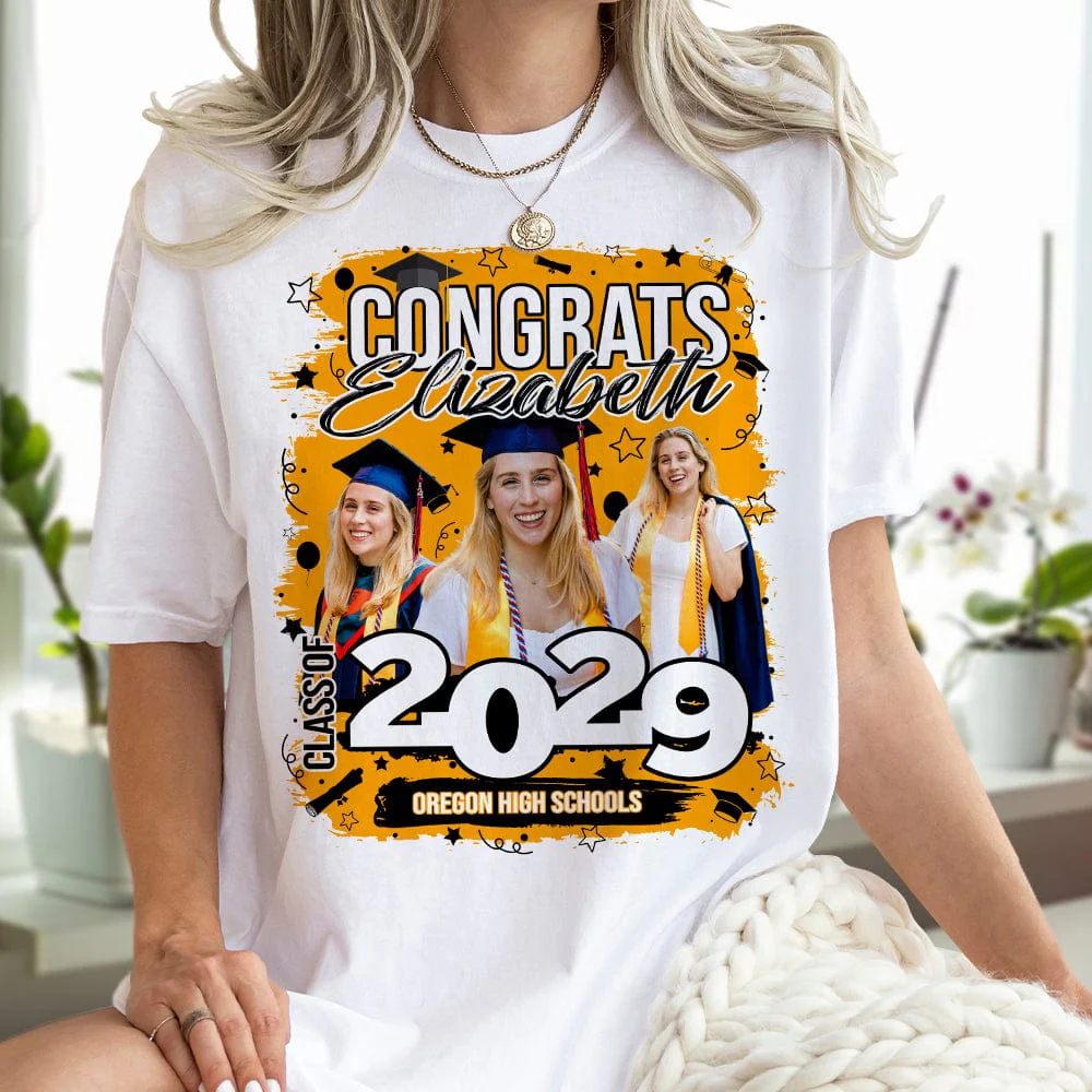 Custom Photo Class Of 2025 Congrats Graduation Bright Shirt TA29 890118 - Image 32
