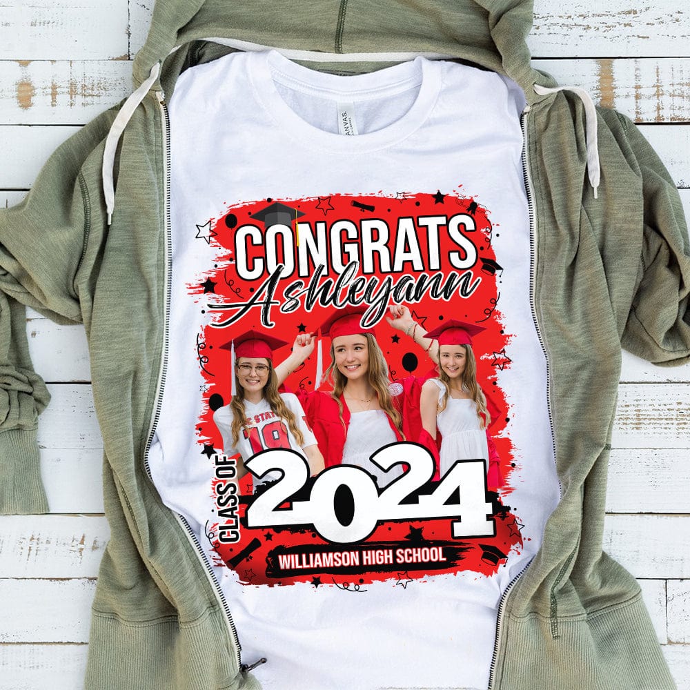 Custom Photo Class Of 2025 Congrats Graduation Bright Shirt TA29 890118 - Image 39