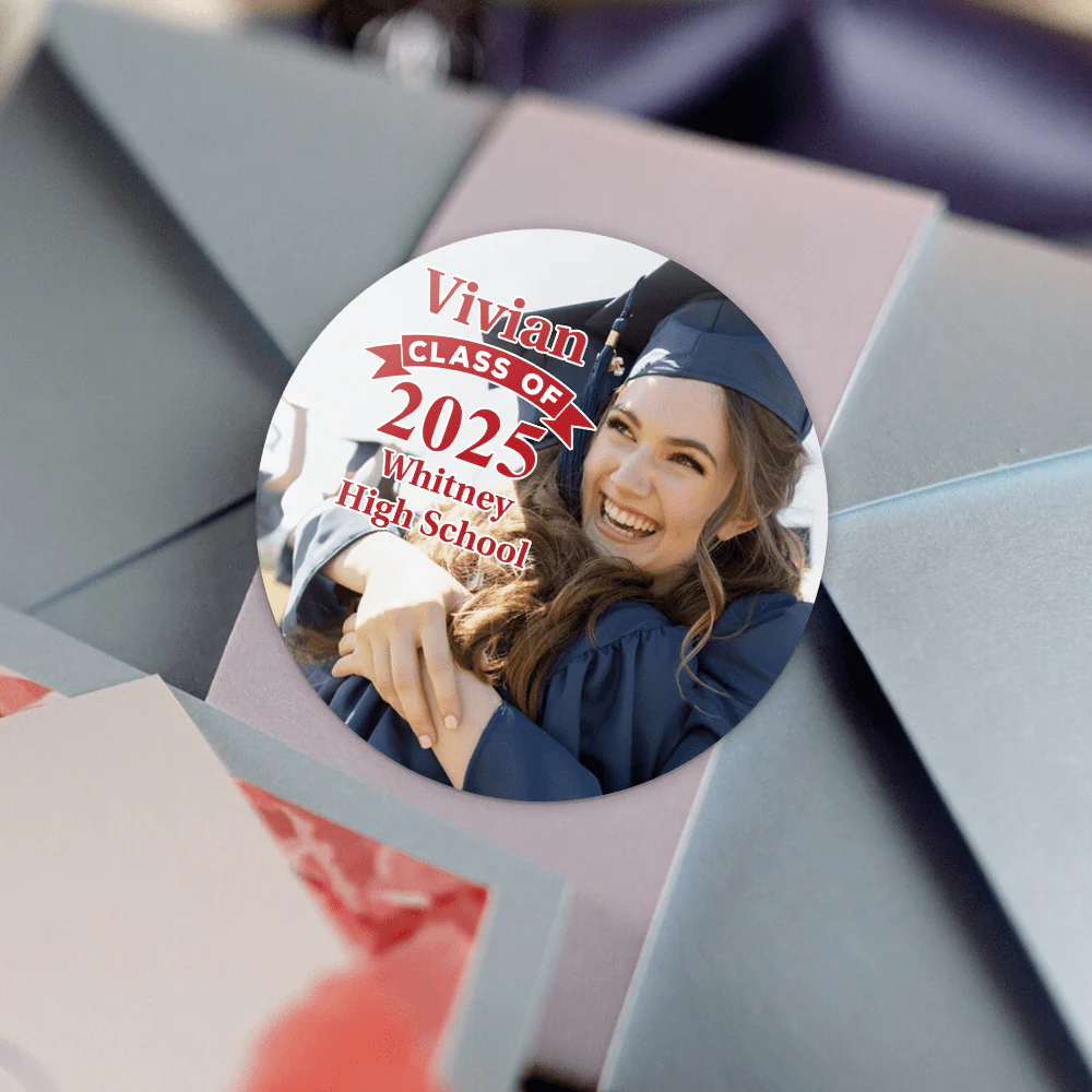 Custom Photo Class Of 2025 Congrats Graduation Roll Sticker TA29 890290 - Image 10