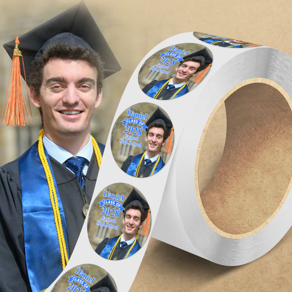 Custom Photo Class Of 2025 Congrats Graduation Roll Sticker TA29 890290 - Image 3