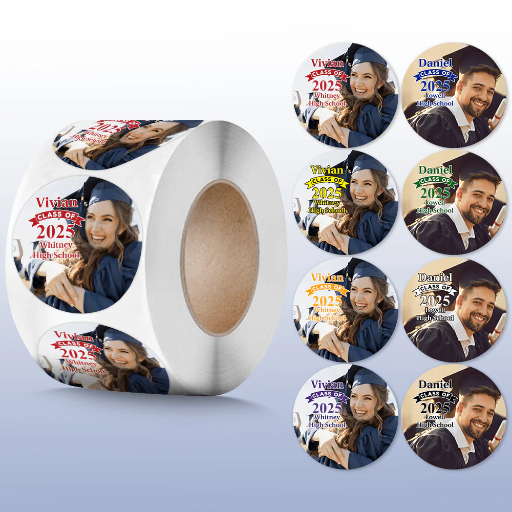 Custom Photo Class Of 2025 Congrats Graduation Roll Sticker TA29 890290 - Image 9