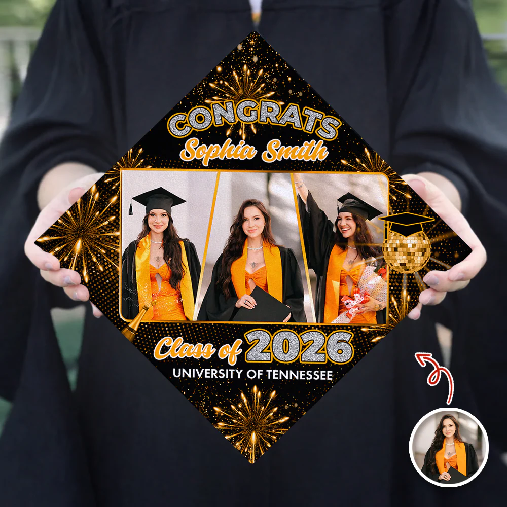 Custom Photo Class of 2026 Graduation Party Graduation Cap Topper HO82 901670 - Image 4