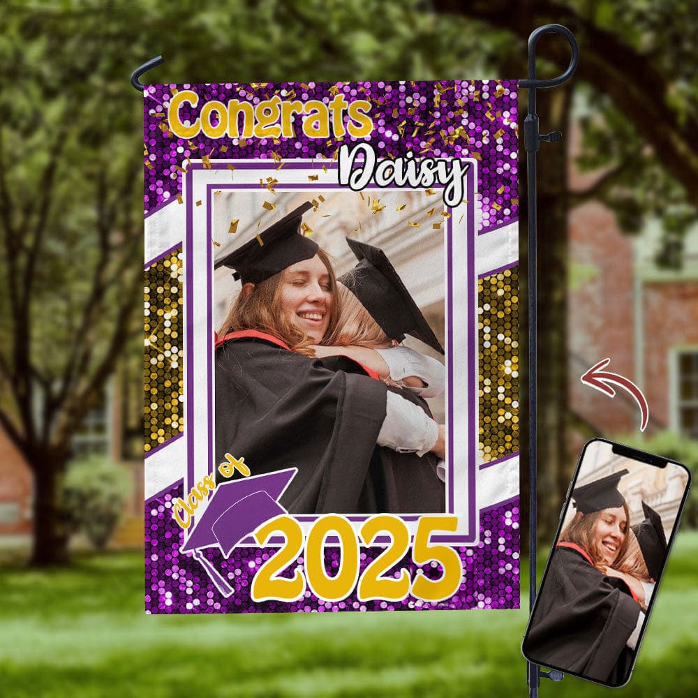 Custom Photo Congrats Graduation Garden Flag N304 889054