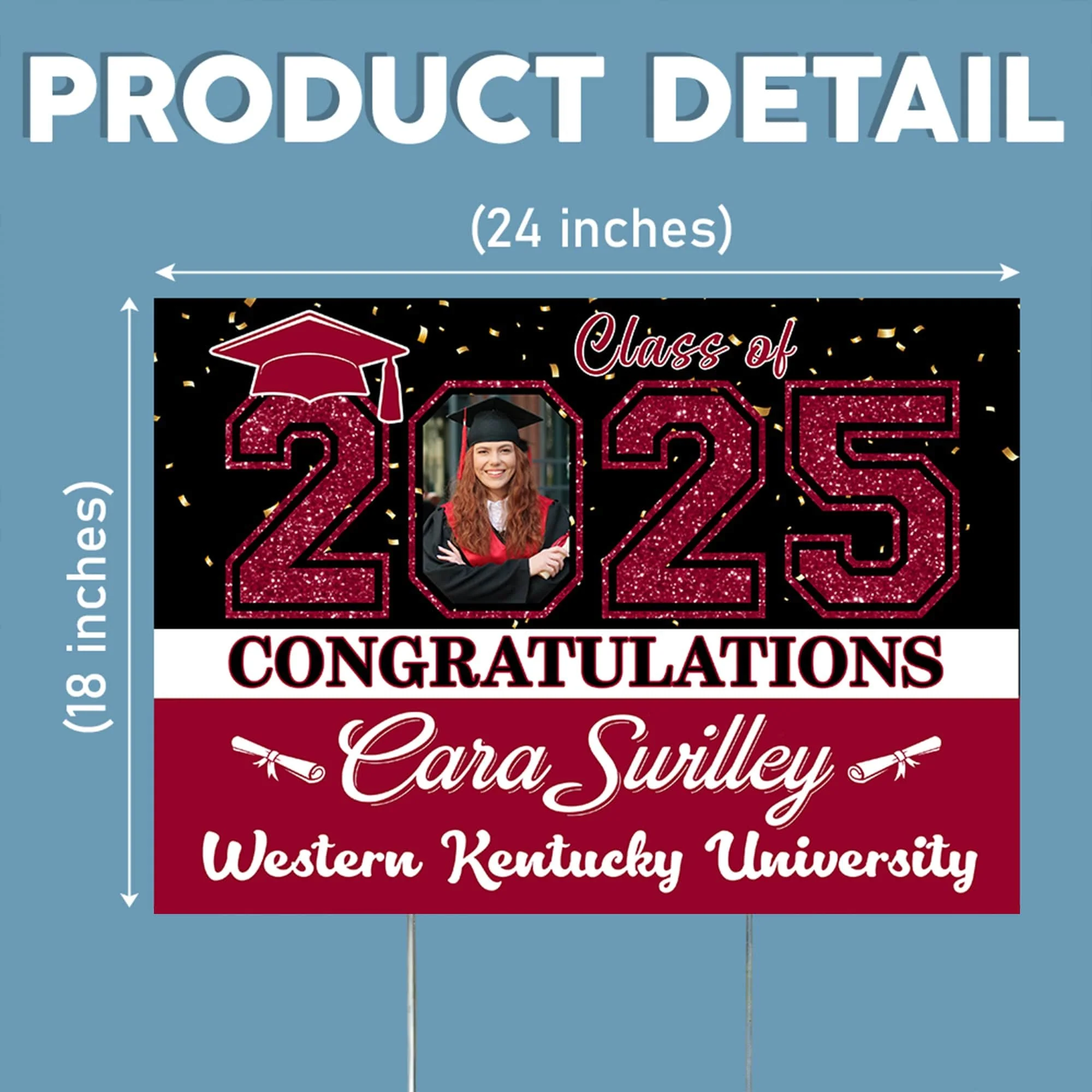 Custom Photo Congratulations Class Of 2025 Graduation Yard Sign HO82 N304 893460 - Image 7