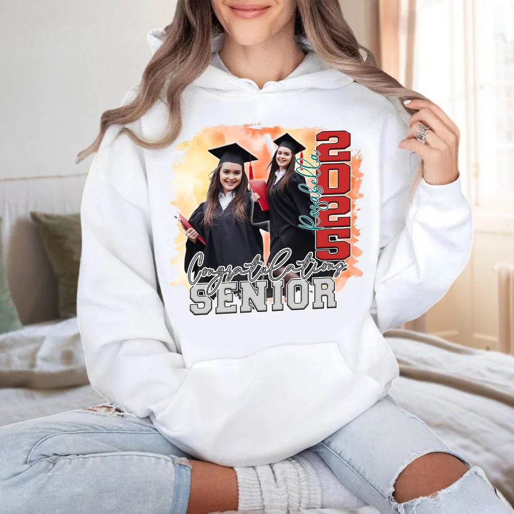 Custom Photo Congratulations Senior 2025 Graduation Bright Shirt T368 890122