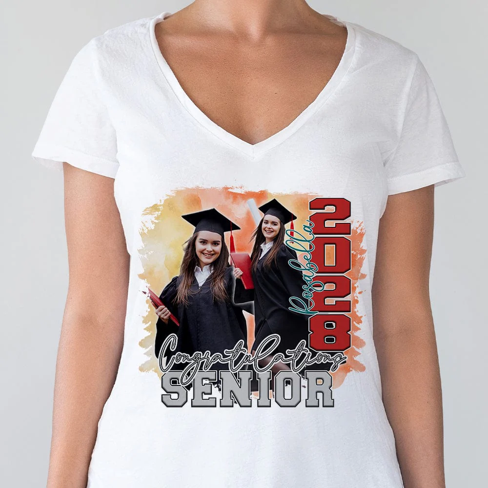 Custom Photo Congratulations Senior 2025 Graduation Bright Shirt T368 890122 - Image 29