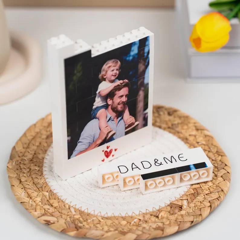 Custom Photo Dad & Me Building Brick Block - Father's Day Dad Gift, Unique Gift HO82 902600 - Image 5