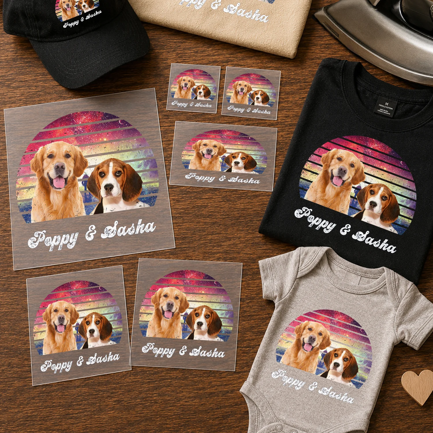 Custom Photo Dog Cat Vintage Retro DTF Transfer - Gift For Dog Cat Lovers, Dad, Father's Day HO82 902476 - Image 4