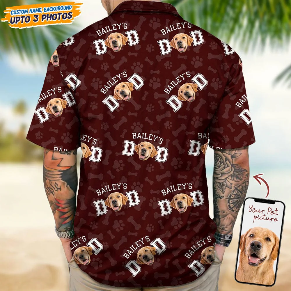 Custom Photo Dog Dad Dog Mom Hawaii Shirt TA29 889268 - Image 2
