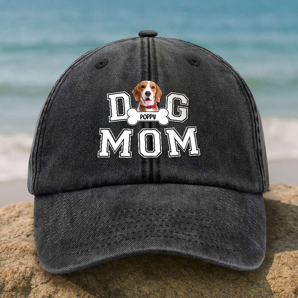 Custom Photo Dog Dad We Sniff Together, We Stick Together Washed Denim Baseball Cap HO82 893896 - Image 2