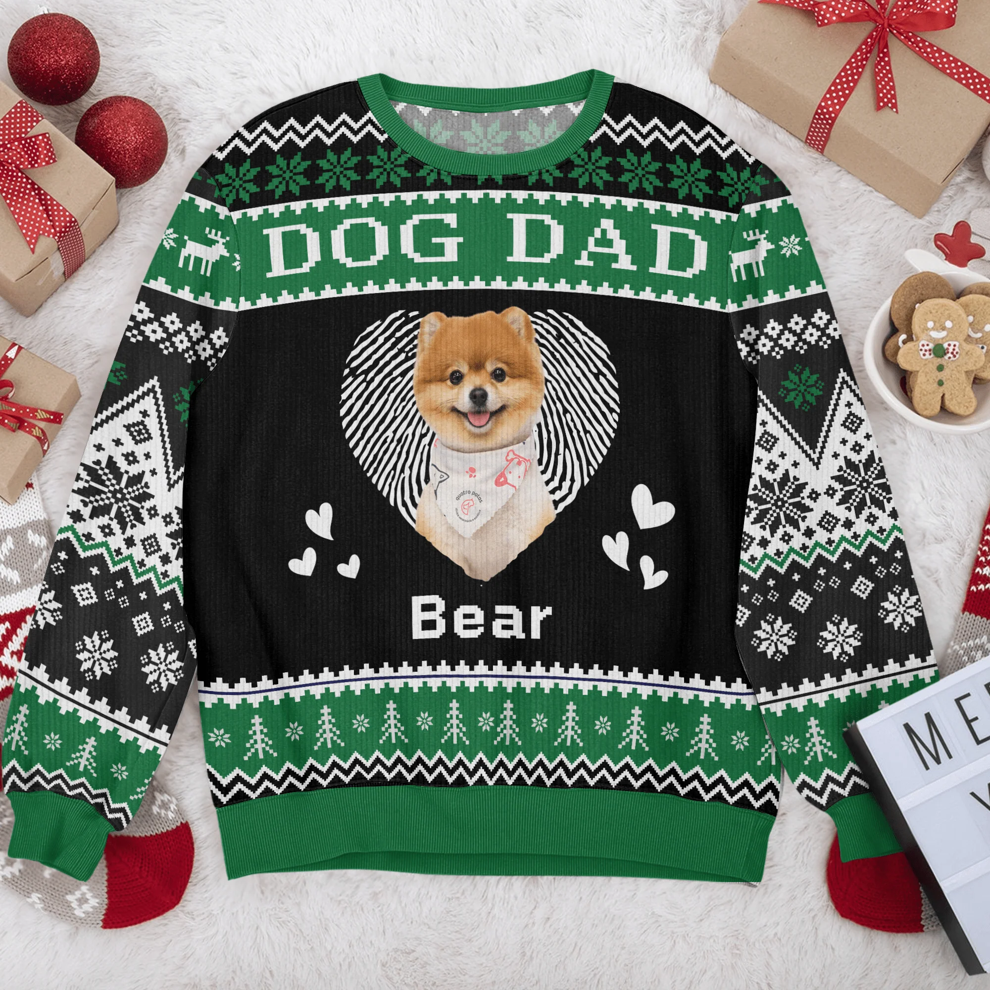 Custom Photo Dog Mom Cat Mom Dog Dad Cat Dad All-Over-Print Ugly Sweater HO82 893110 - Image 2