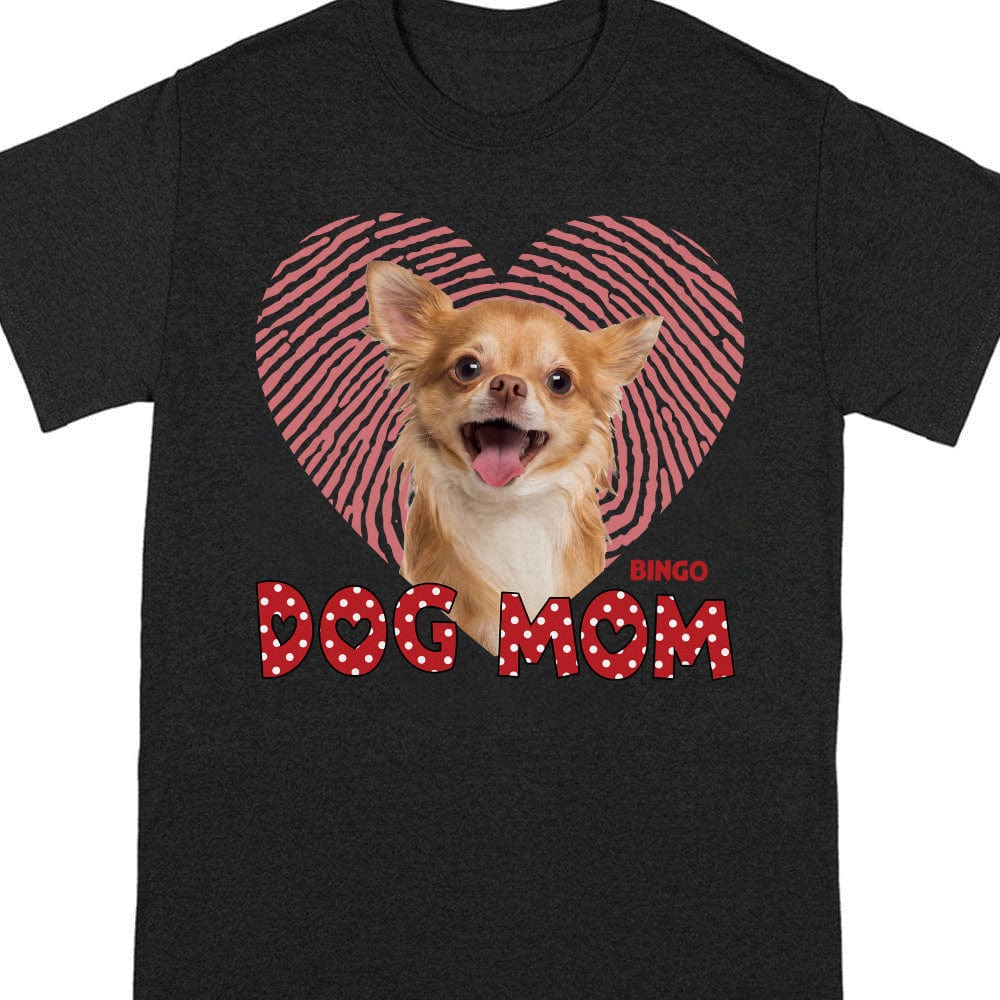 Custom Photo Dog Mom Dark Shirt TA29 889060 - Image 3