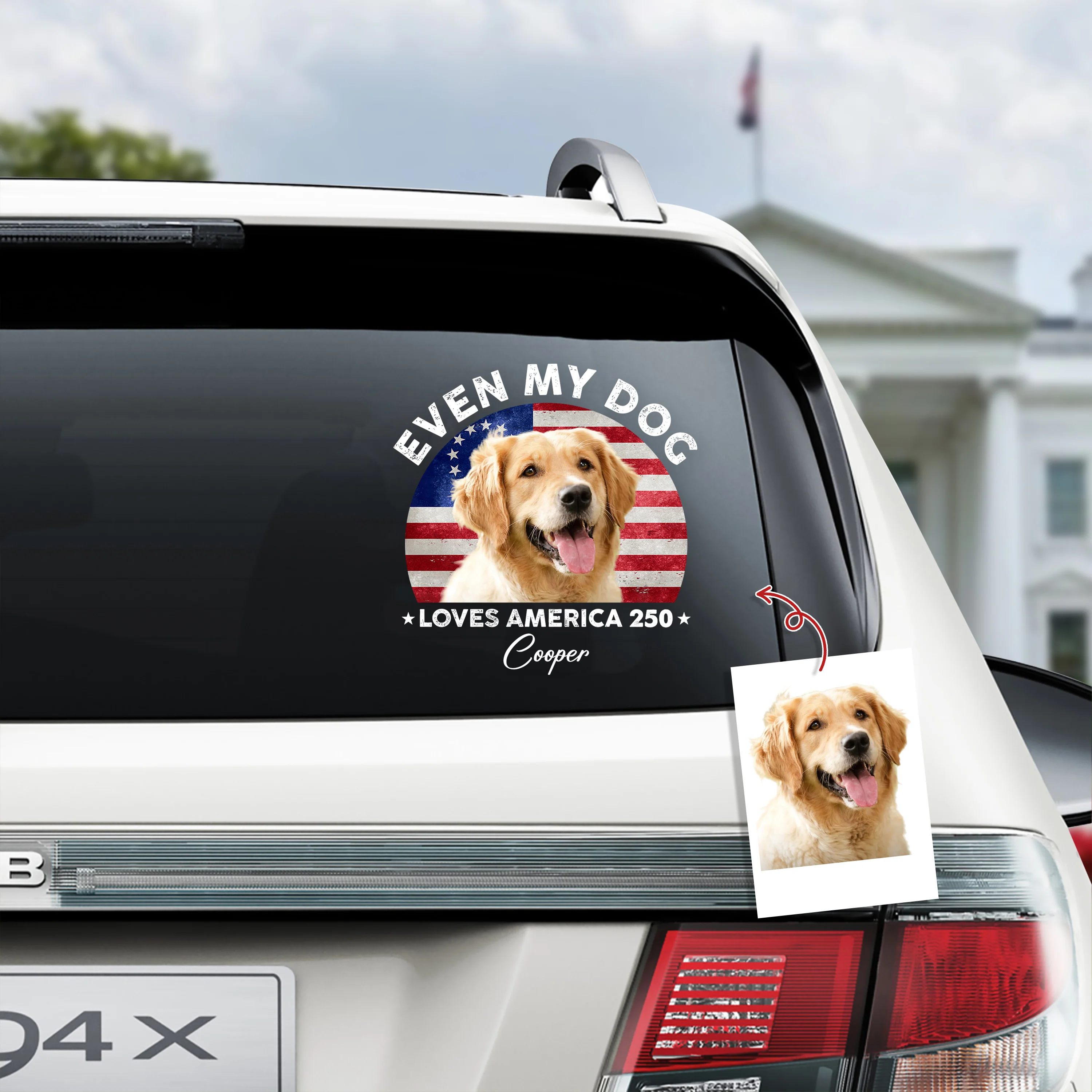 Custom Photo Even My Dogs Love US 250 Sticker HO82 900450 - Image 4