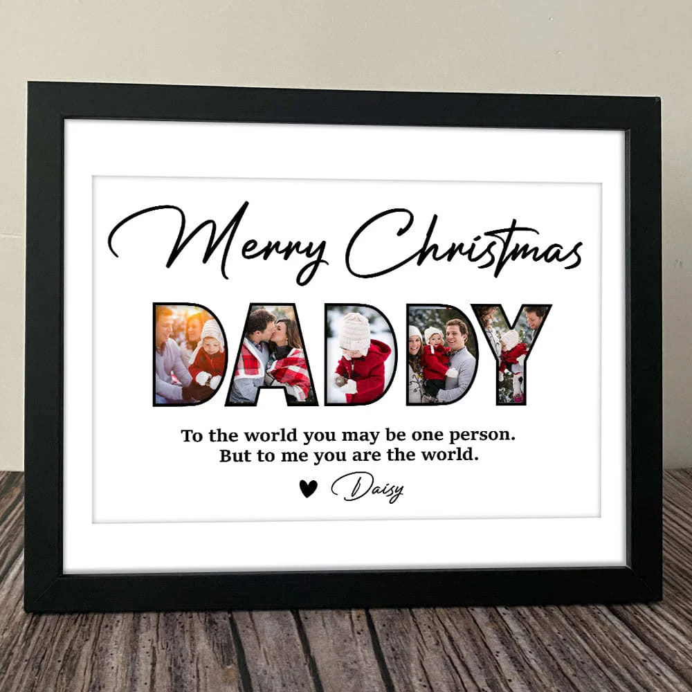 Custom Photo Father's Christmas Family Picture Frame TA29 HO82 889906 - Image 2