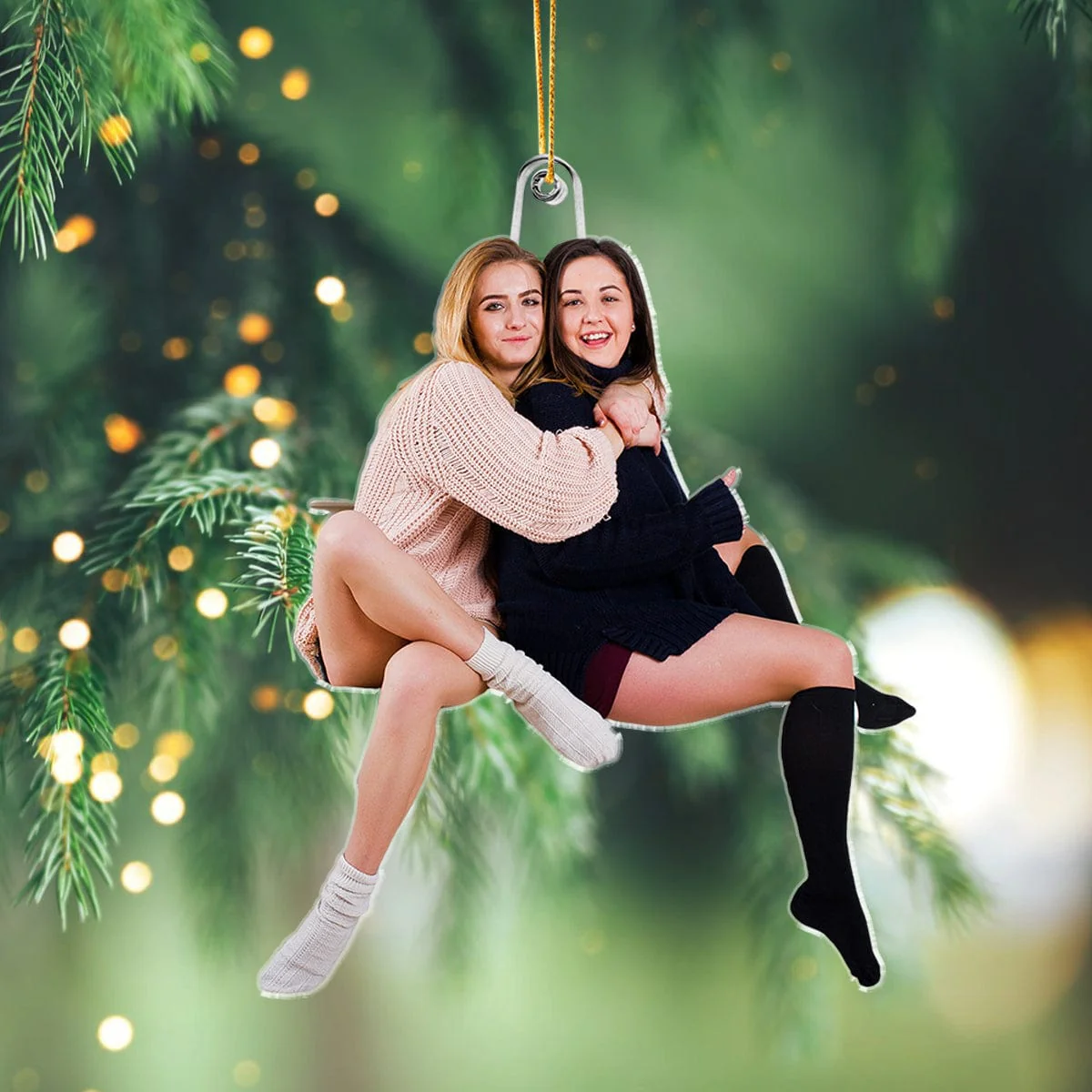 Custom Photo For Bestie Lovers Acrylic Ornament N304 889792 - Image 3